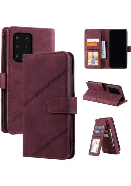 Samsung Galaxy S20 Ultra Pu Deri Manyetik Kart Tutucu Cüzdan (Yurt Dışından)