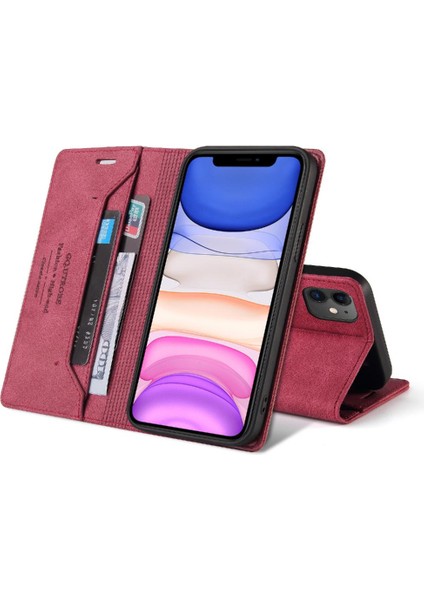 IPhone 11 Için Kılıf Premium Deri Premium Deri Kickstand Iki Kart (Yurt Dışından) indirimleri