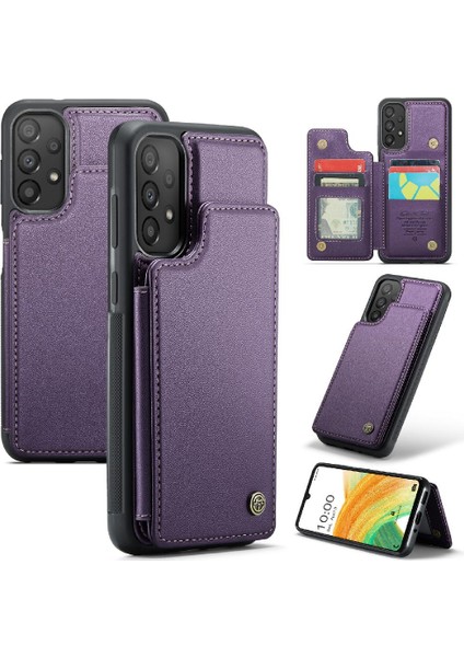 Samsung Galaxy A33 5g Rfıd Engelleme Pu Deri Ince Için Caseme Cüzdan Kılıf (Yurt Dışından)