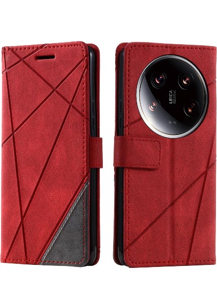 Xiaomi 14 Için Kılıf Ultra Darbeye Manyetik Cüzdan Çevir Folio Pu Deri (Yurt Dışından)