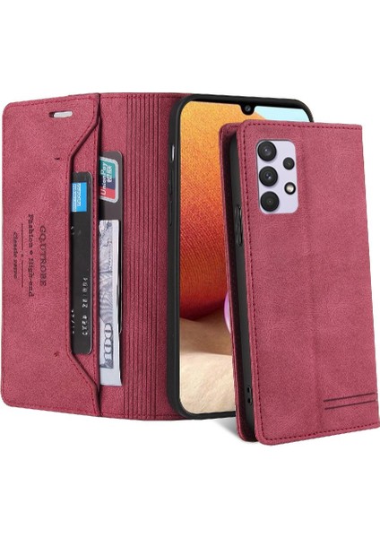 Samsung Galaxy A32 4g Premium Deri Premium Deri Kickstand Için Kılıf (Yurt Dışından) fırsatları