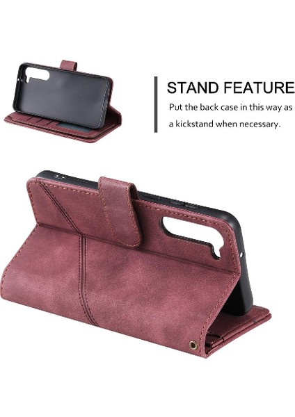 Samsung Galaxy S23 Kart Tutucu Için Kickstand Pu Deri Bileklik (Yurt Dışından) indirimleri