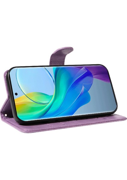 Vıvo V29 Lite Kabartmalı Kelebek ve Kart Yuvası Için Kılıf Yüksek Kalite (Yurt Dışından)