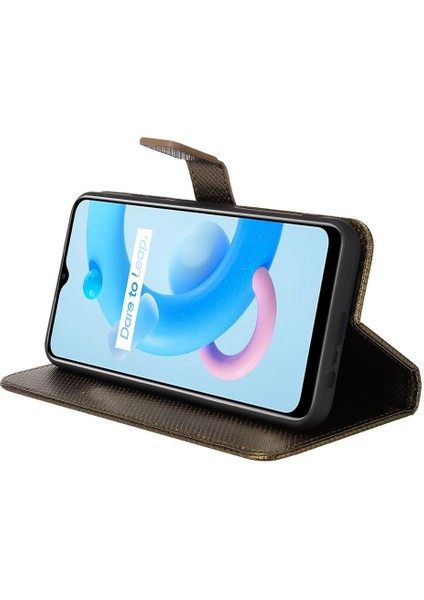 Realme C20/C11 Kapak Için Kickstand Kart Tutucu Manyetik Cüzdan (Yurt Dışından) modelleri