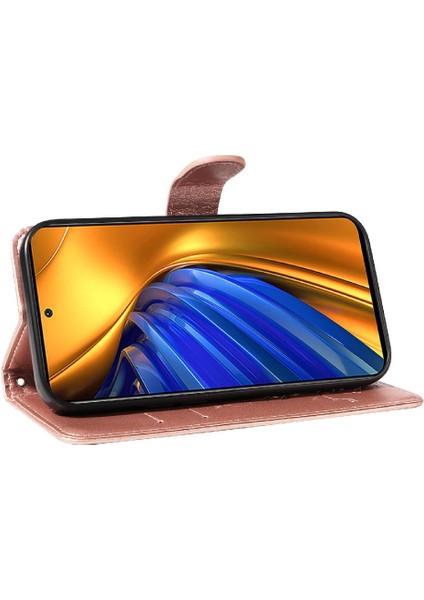 Xiaomi Poco F4 5g Için Kılıf ile El Kayışı Kabartmalı Kelebek ve Kart (Yurt Dışından) indirimleri