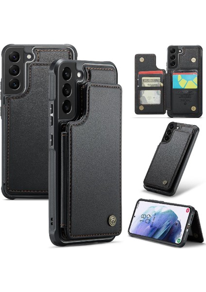 Samsung Galaxy S21 Pu Deri Kickstand Rfıd Ince Için Caseme Cüzdan Kılıf (Yurt Dışından)