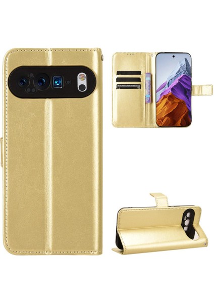 Piksel 9 Pro Cüzdan Flip Kapak Manyetik Kart Tutucu Için Kılıf (Yurt Dışından)