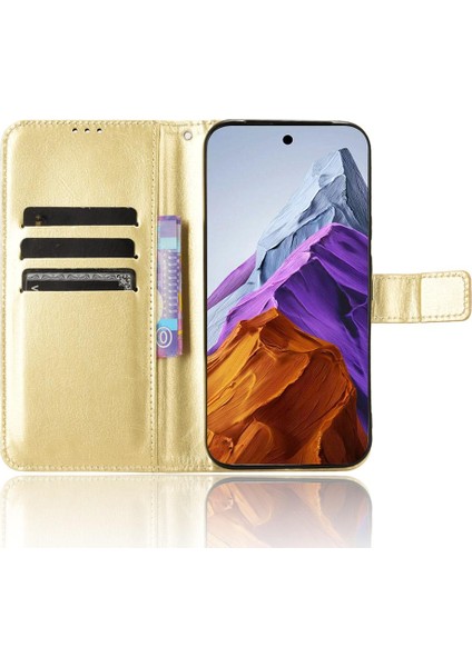 Piksel 9 Pro Cüzdan Flip Kapak Manyetik Kart Tutucu Için Kılıf (Yurt Dışından)