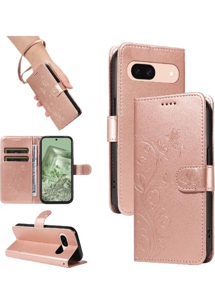 Piksel 8A Için Kılıf Yüksek Kaliteli Deri Cüzdan Telefon Kılıfı Kabartmalı (Yurt Dışından)