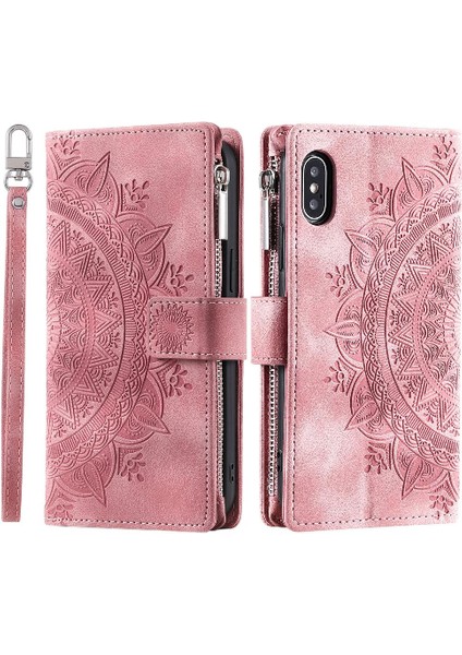 Kırmızı Dikey Çizgili Karbon Fiber Pu Eklenmiş IPhone Xs Max Için Kılıf (Yurt Dışından)
