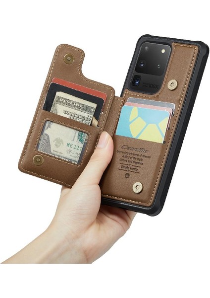Samsung Galaxy S20 Ultra Kickstand Kart Tutucu Pu Için Caseme Cüzdan Kılıf (Yurt Dışından) modelleri