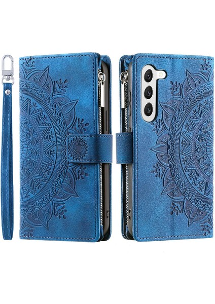Kırmızı Dikey Çizgili Mikrofiber Astar Pu ile Samsung Galaxy S23 Için Kılıf (Yurt Dışından)