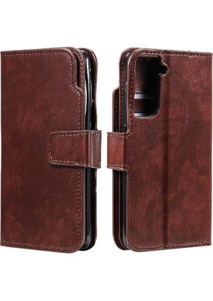 Samsung Galaxy S21 Kickstand Manyetik 9 Kart Yuvaları Pu Deri Kılıf (Yurt Dışından)