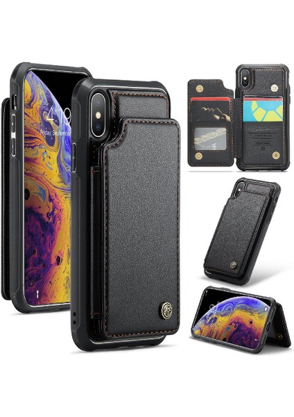 IPhone Xs Max Kickstand Rfıd Engelleme Ince Kılıf Pu (Yurt Dışından)