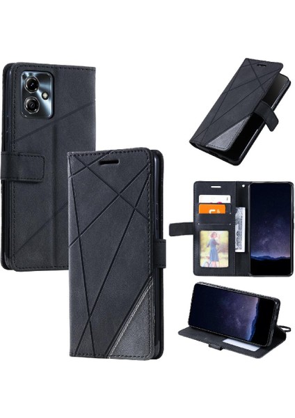 Motorola Moto G54 5g Manyetik Kart Tutucu Kickstand Pu Deri Kılıf (Yurt Dışından)