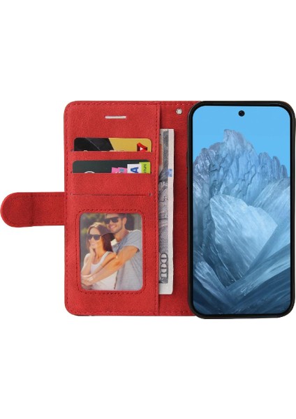 Kart Yuvası ile Piksel 9 5g Pu Deri Flip Folio Kılıf Için Flip Case (Yurt Dışından)