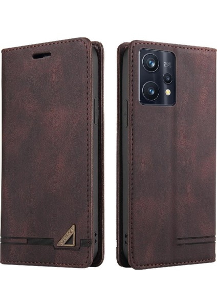 Realme 9 Pro Artı Premium Deri Kickstand Premium Deri Için Kılıf (Yurt Dışından)