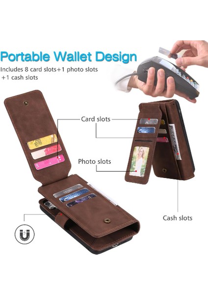 Samsung Galaxy S23 Kart Tutucu Için Kickstand Pu Deri Bileklik (Yurt Dışından) fırsatları