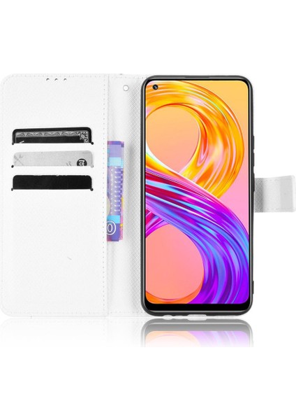 Realme 8 4g/realme 8 Pro 4g Manyetik Cüzdan Kickstand Kart Tutucu (Yurt Dışından)