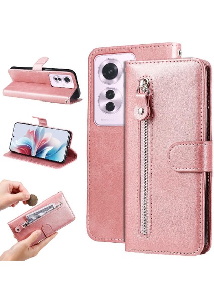 Oppo Oppo 11F Için Kılıf Koruyucu Kapak Kart Yuvası Tutucular Deri Fermuar (Yurt Dışından) fiyatları