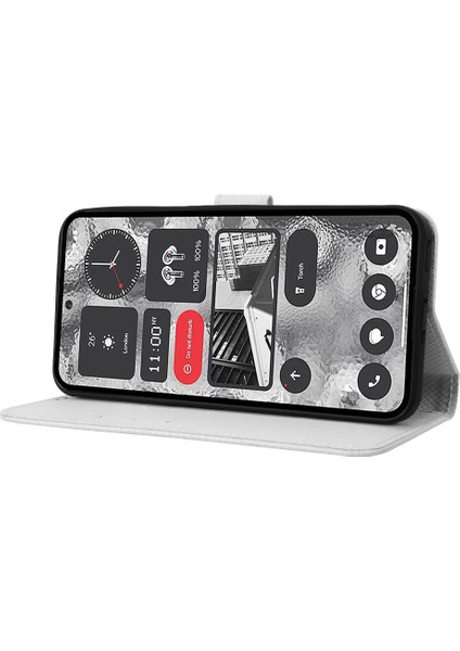 Nothing Kılıf Telefon 2 Kart Tutucu Kickstand Kapak Manyetik Cüzdan (Yurt Dışından)
