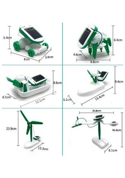 BRC Desing Güneş Enerjili Robot Oluşturma Seti Solar Kit (6 In 1)