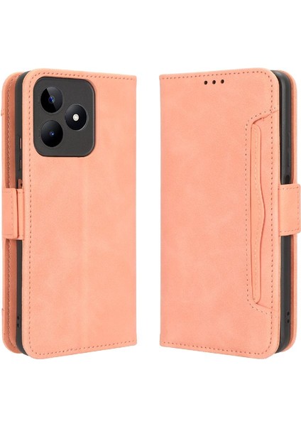 Realme C51 4g Deri Cüzdan Kapak Için Kılıf Ayarlanabilir Ayrılabilir Kart (Yurt Dışından)