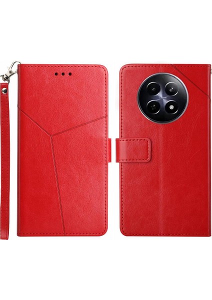 Realme 12 5g Flip Kapak Kitap Katlanır Kickstand-Dayanıklı Deri (Yurt Dışından)