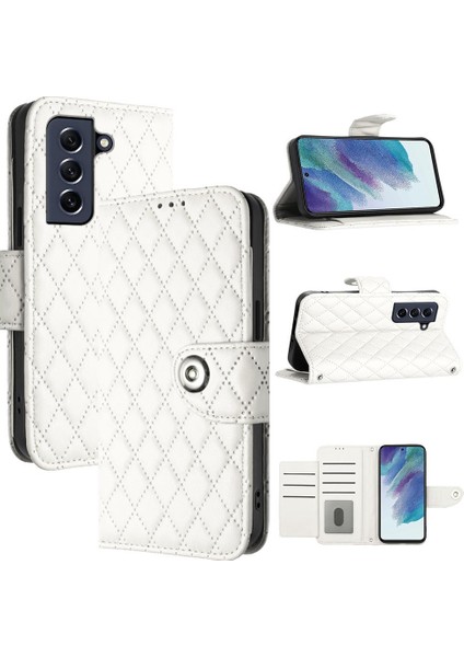 Samsung Galaxy S21 Fe 5g Için Kılıf Cüzdan Kapak Bilek Şerit Kart Tutucu (Yurt Dışından)