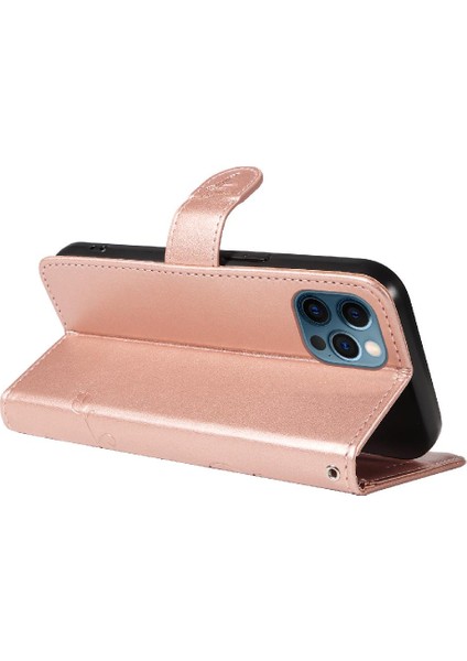IPhone 13 Için Kılıf Pro Max ve Kart Yuvası Kabartmalı Kelebek El ile (Yurt Dışından)
