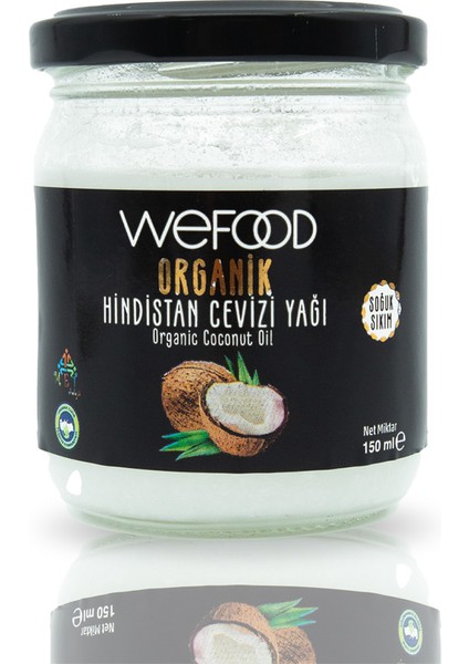 Organik  x 2 Adet Hindistan Cevizi Yağı 150 ml -(Organik Sertifikalı, Soğuk Sıkım)