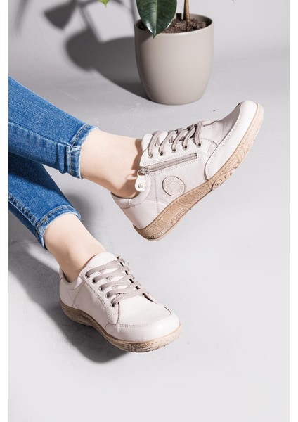 Cosmina Kadın Hakiki Deri Gümüş Günlük Ayakkabı modelleri