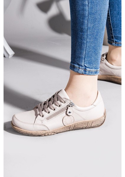 Cosmina Kadın Hakiki Deri Gümüş Günlük Ayakkabı fırsatları