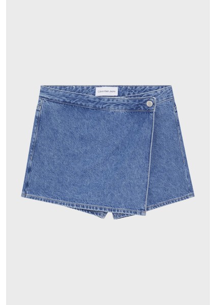 Pamuklu Denim Wrap Short J20J2233001A4 Bayan Short J20J223300 1A4