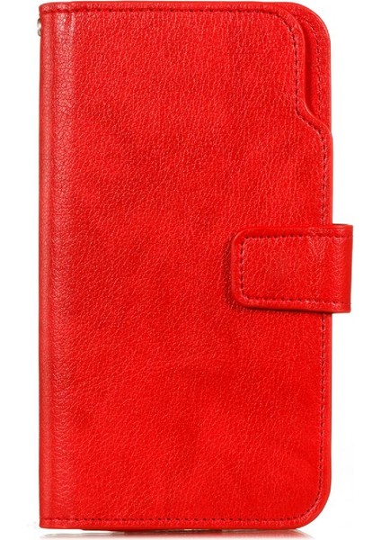 Huawei P40 Lite Manyetik Cüzdan 9 Kart Yuvaları Pu Deri Kickstand Için Kılıf (Yurt Dışından)