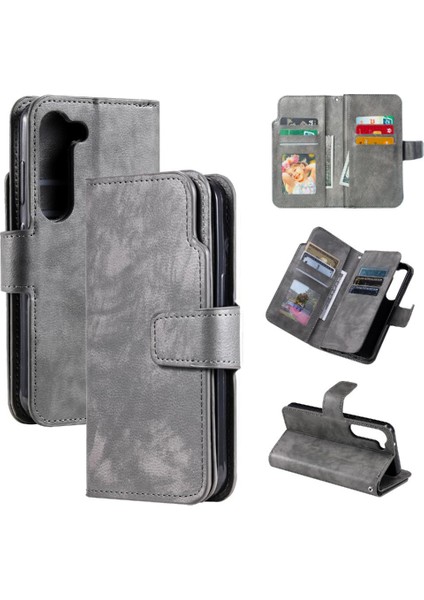 Samsung Galaxy S23 Cüzdan Pu Deri Kickstand Manyetik 9 Kart (Yurt Dışından)