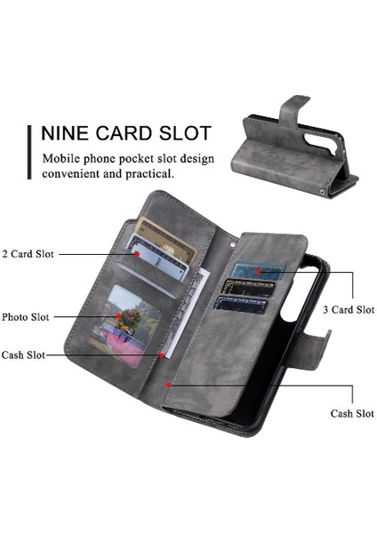 Samsung Galaxy S23 Cüzdan Pu Deri Kickstand Manyetik 9 Kart (Yurt Dışından) fırsatları