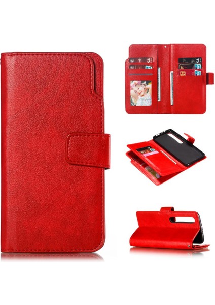 Xiaomi Mi 10/10 Pro Kickstand Pu Deri Cüzdan Manyetik 9 Kart (Yurt Dışından)