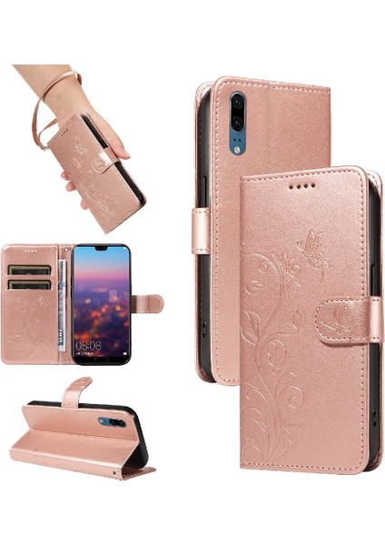 El Kayışı ve Kart Yuvası Yüksek Kaliteli Telefon ile Huawei P20 Için Flip Case (Yurt Dışından)