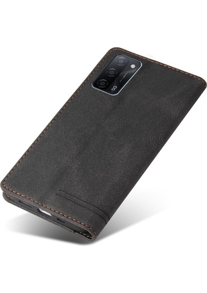 Oppo Oppo 5g Premium Deri Iki Kart Yuvaları Kickstand Premium Için Kılıf (Yurt Dışından)