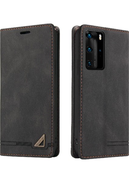 Huawei P40 Pro Premium Deri Iki Kart Yuvaları Kickstand Premium (Yurt Dışından) fırsatları