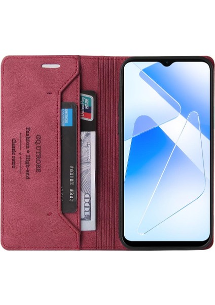 Oppo Oppo 5g Premium Deri Iki Kart Yuvaları Kickstand Premium Için Kılıf (Yurt Dışından)