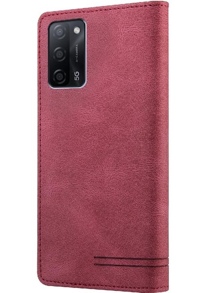 Oppo Oppo 5g Premium Deri Iki Kart Yuvaları Kickstand Premium Için Kılıf (Yurt Dışından)