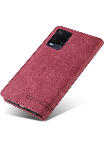 Oppo A54 4g Kickstand Premium Deri Iki Kart Yuvaları Premium Için Kılıf (Yurt Dışından) fırsatları