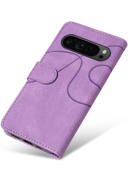 Google Piksel 9 Pro 5g Için Flip Case Pu Deri Flip Folio Kılıf Kickstand (Yurt Dışından)