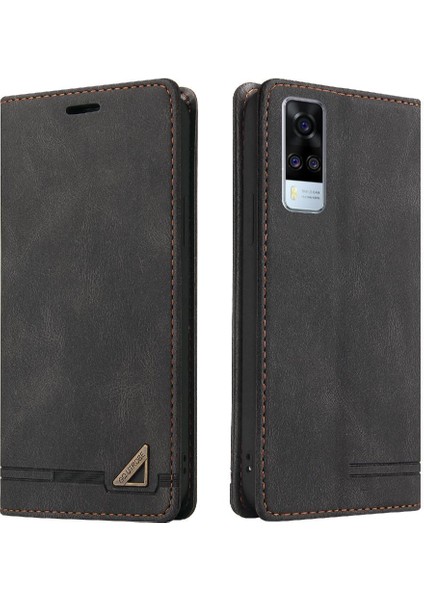 Vıvo Y51/Y31/VIVO 1A Kickstand Premium Deri Premium Deri Için Kılıf (Yurt Dışından)