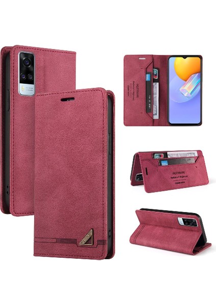 Vıvo Y51/Y31/VIVO 1A Kickstand Premium Deri Premium Deri Için Kılıf (Yurt Dışından)