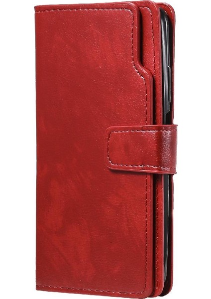 Xiaomi Redmi 9t Kickstand Pu Deri 9 Kart Yuvaları Cüzdan Manyetik (Yurt Dışından)