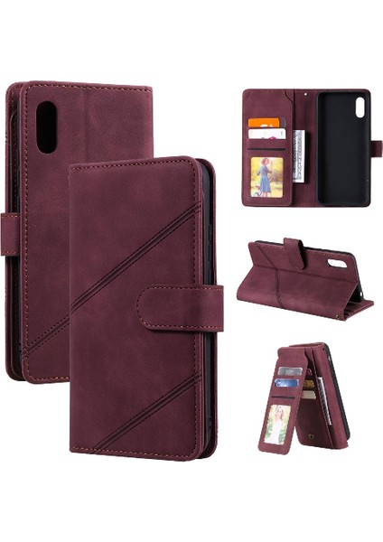 Xiaomi Redmi 9A Manyetik Pu Deri Kart Tutucu Kickstand Cüzdan (Yurt Dışından)