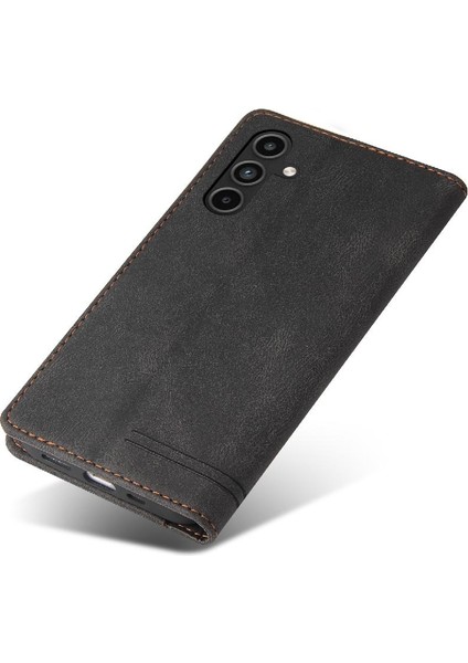 Samsung Galaxy A15 Premium Deri Iki Kart Yuvaları Kickstand Için Kılıf (Yurt Dışından)